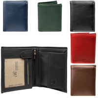 Vollledergeldbörse im Hochformat mit RFID-Blocker