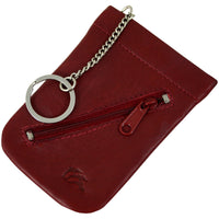 Schlüsselglocke mit Außenfach aus poliertem Echt Leder