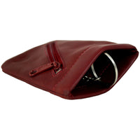 Schlüsselglocke mit Außenfach aus poliertem Echt Leder