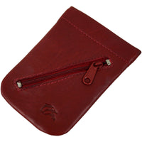 Schlüsselglocke mit Außenfach aus poliertem Echt Leder