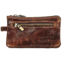 Klassisches Schlüsseletui aus belastbarem Rindleder mit 2 Schlüsselringen