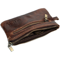 Klassisches Schlüsseletui aus belastbarem Rindleder mit 2 Schlüsselringen