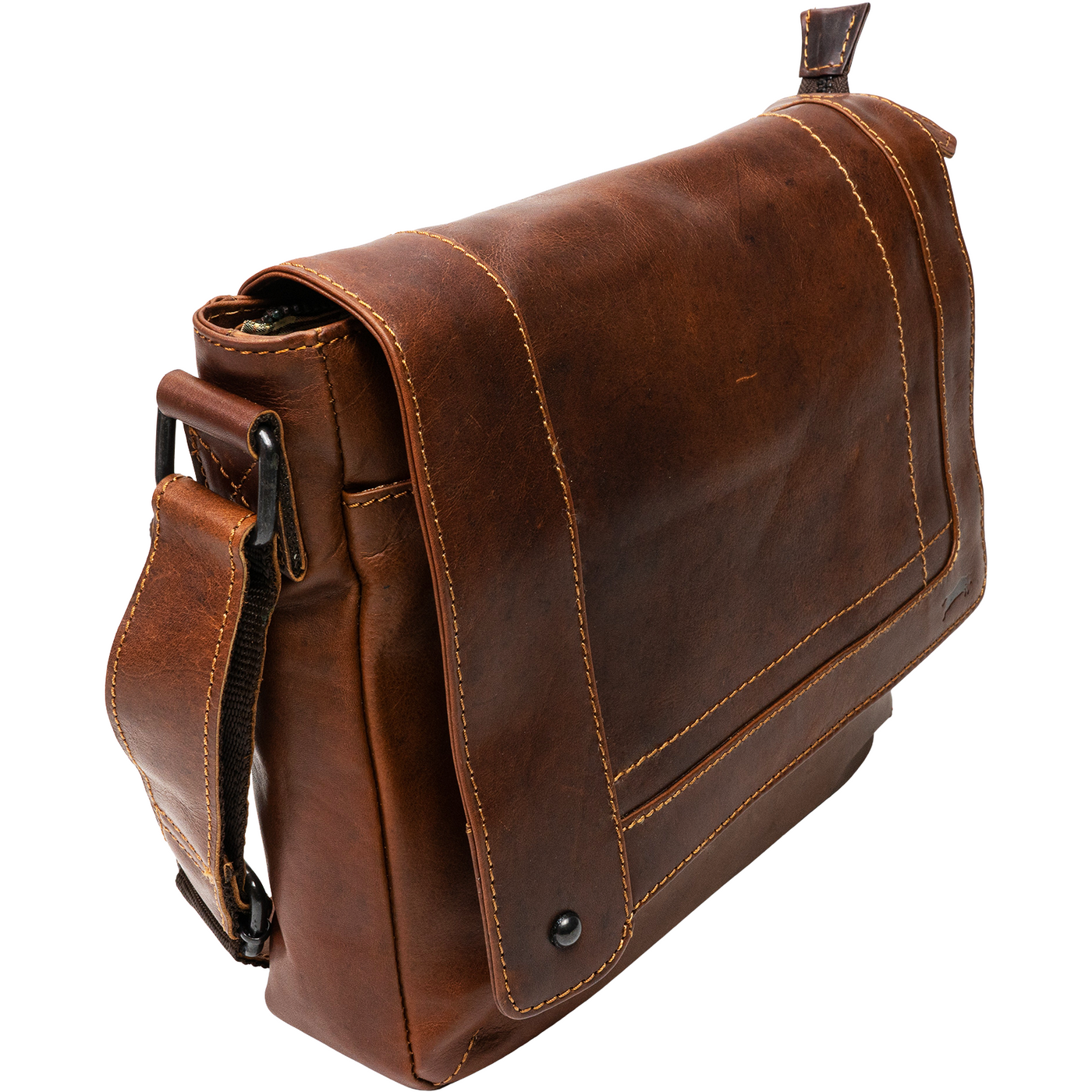 Edler Messenger-Bag aus poliertem Rindsleder