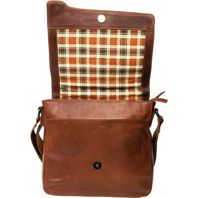 Edler Messenger-Bag aus poliertem Rindsleder