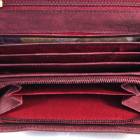 klassische Damengeldbörse aus weichem Rindsleder mit RFID-Blocker