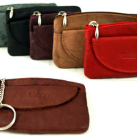 Schlüsseletui aus weichem Echt Leder mit 2 Schlüsselringen