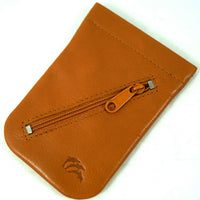 Schlüsselglocke mit Außenfach aus poliertem Echt Leder