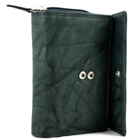 kompakte Damengeldbörse aus weichem Rindsleder mit außen liegendem Münzfach