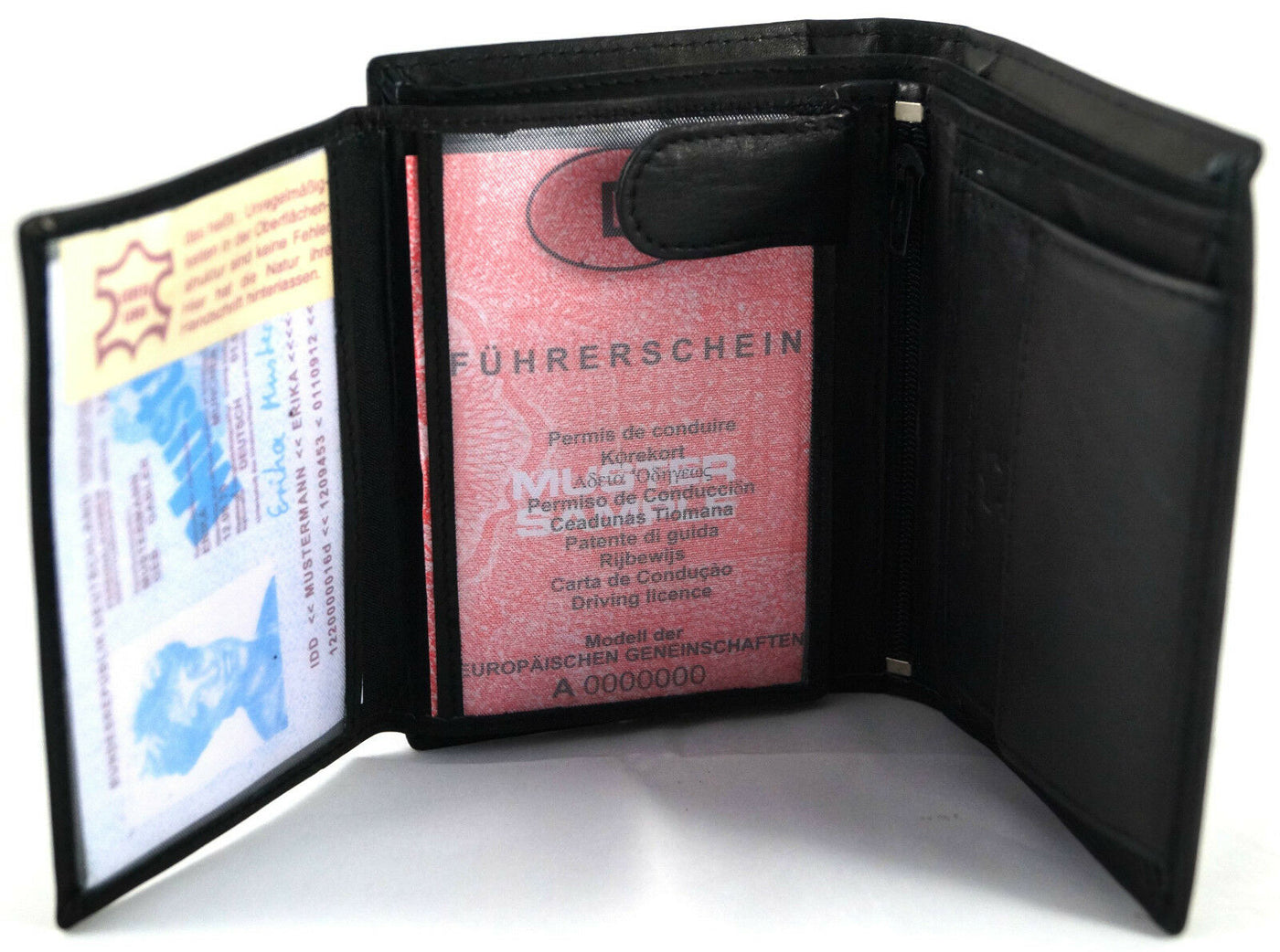 Klassische Bifold-Börse aus weichem Echt Leder