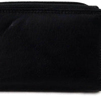 kompakte Damengeldbörse aus weichem Rindsleder mit außen liegendem Münzfach