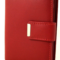 kompakte Damengeldbörse aus weichem Rindsleder, RFID-safe