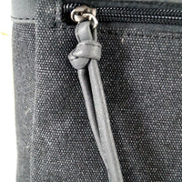 Unisex Messenger Bag aus Canvas mit Überwurf und langem Gurt