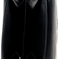 kompakte Damengeldbörse aus weichem Rindsleder mit außen liegendem Münzfach