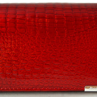 Luxus-Geldbörse aus Lackleder in Krokooptik