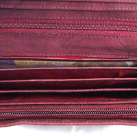 klassische Damengeldbörse aus weichem Rindsleder mit RFID-Blocker