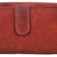 XXL-Damengeldbörse aus weichem Rindsleder mit 17 Kartenfächern