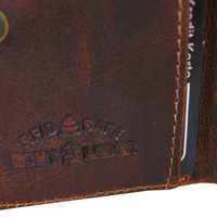 kleine Geldbörse mit Reißverschlussmünzfach, Außenfach und RFID-Blocker