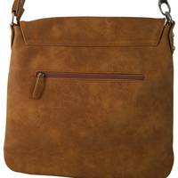 große Umhängetasche aus Kunstleder in Wildlederoptik