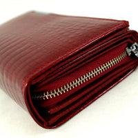 Luxus-Geldbörse aus Lackleder in Krokooptik