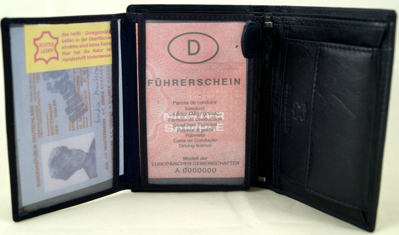 Klassische Bifold-Börse aus weichem Echt Leder