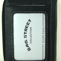 kleine Geldbörse mit Reißverschlussmünzfach, Außenfach und RFID-Blocker