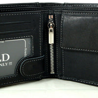 Geldbörse aus Rindleder im Querformat mit RFID-Blocker