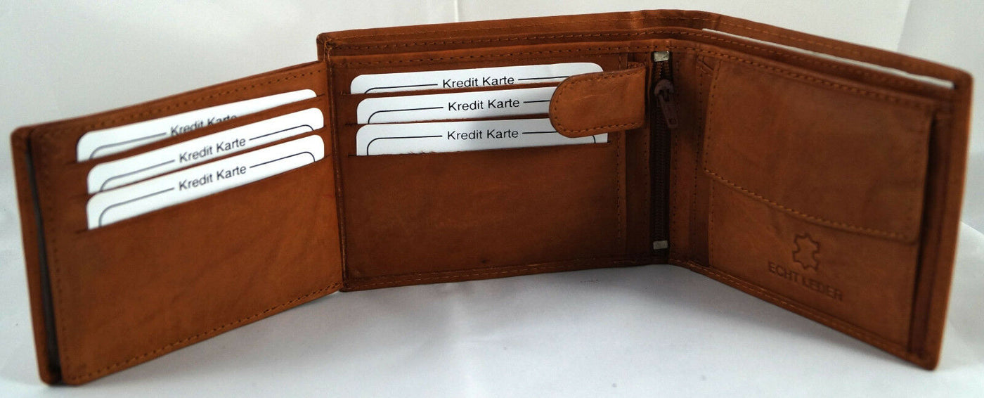 klassische Bifold-Geldbörse aus weichem Echt Leder