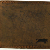 Geldbörse aus Büffelleder mit RFID-Blocker und Volllederausstattung