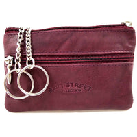 Klassisches Schlüsseletui mit 2 Schlüsselringen aus weichem Echt Leder, 6 Farben