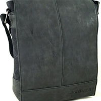 Unisex Messenger Bag aus Canvas mit Überwurf und langem Gurt