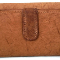 XXL-Damengeldbörse aus weichem Rindsleder mit 17 Kartenfächern