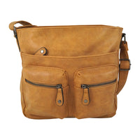 sportliche Umhängetasche aus angerauhtem Kunstleder