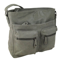 sportliche Umhängetasche aus angerauhtem Kunstleder