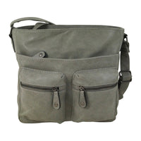 sportliche Umhängetasche aus angerauhtem Kunstleder