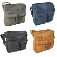 sportliche Umhängetasche aus angerauhtem Kunstleder